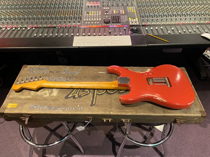 1961 Fender Stratocaster Fiesta Red Vintage Guitar - Immagine3