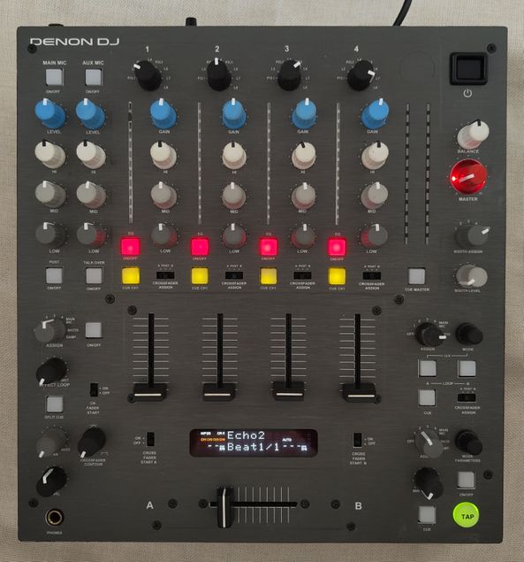【送料無料】DENON DN-X1500S デノン DJミキサー Denon DJ DNX1500 Professional DJ Mixer (Silver)