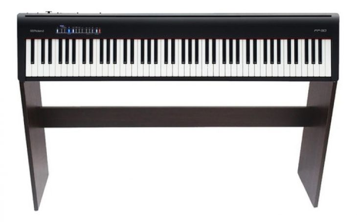 Piano+Soporte en madera+banco+pedal+auriculares - Imagen2