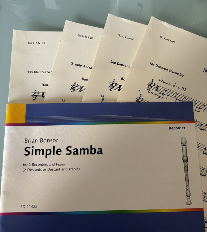 Simple Samba - B. Bonsor, for 2 Recorders + Piano - Bild2