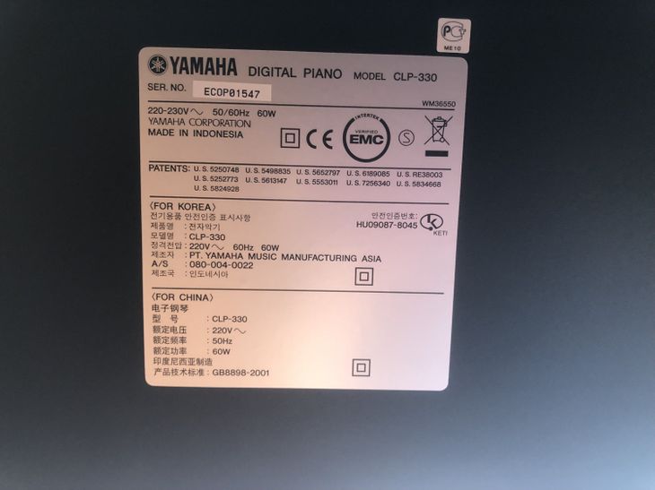 Piano Yamaha CLP-330 - Bild6