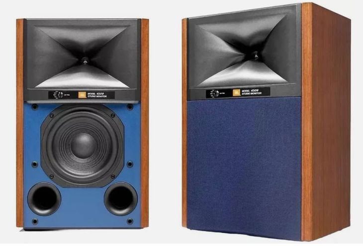 synthesis 4309 horn speakers, walnut  blue grille - Immagine3