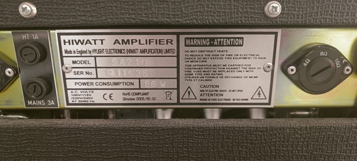 Hiwatt SA210 Guitar Combo - Bild3
