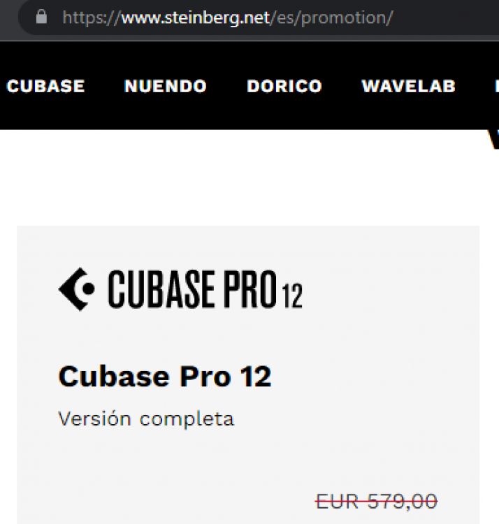 Cubase Pro 12 (Full Steinberg Licensing) - Imagen por defecto