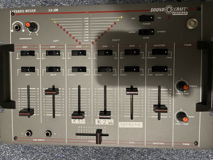 Sound Craft SA-100  Stereo Mixer grau Mischpult Co - Imagen por defecto