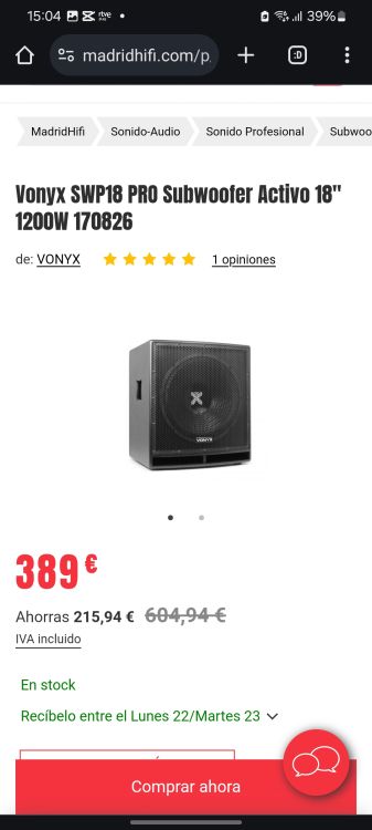 Subs VONIX SWP 18 PRO 1200 watts - Immagine3