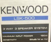 Kenwood LSK-500 Lautsprecher
 - Bild