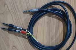 Cable negro 3 m 1 x 2 jack-jack - Image