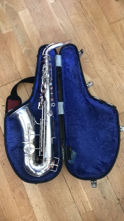 Saxofón Alto Vintage A.DOUCHET/ René Guénot. (años - Imagen por defecto