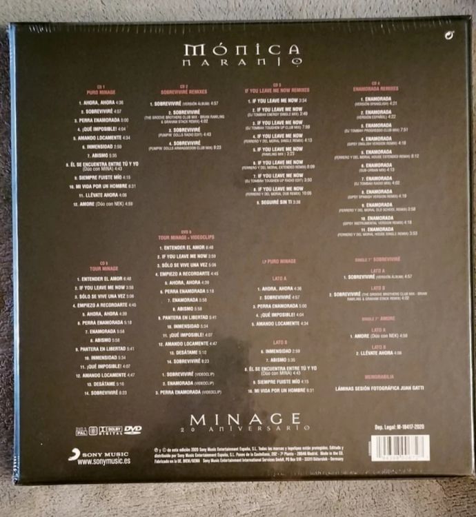 MÓNICA NARANJO MINAGE 20 ANIVERSARIO BOX CD Y DVD. - Imagen por defecto