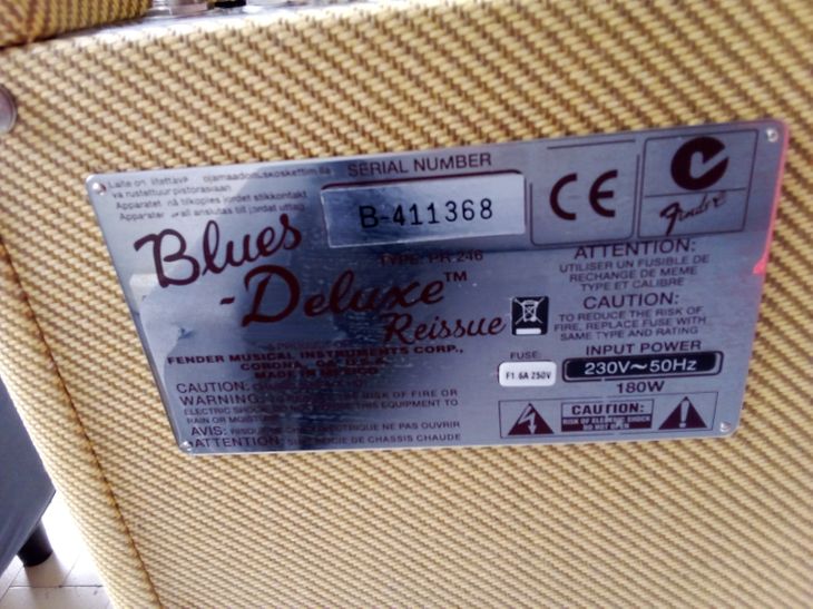 Amplificador guitarra Fender Blues Deluxe - Imagen4