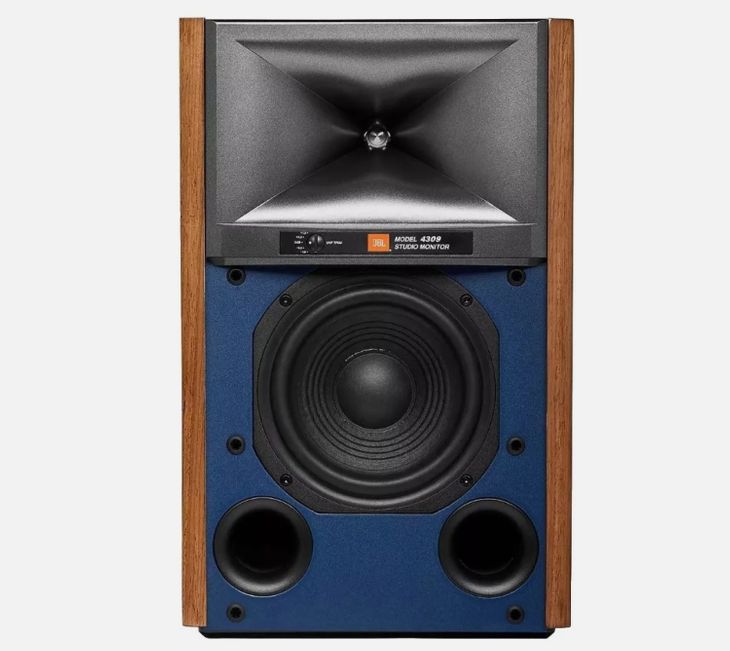 synthesis 4309 horn speakers, walnut  blue grille - Image2