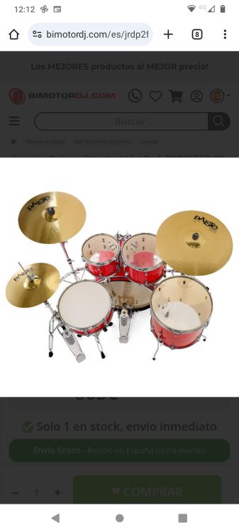 Batería acústica Yamaha rydeen hot red - Immagine5
