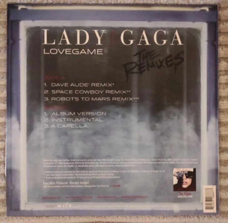 Vinilo single 12" lady Gaga lovegame - Imagen por defecto