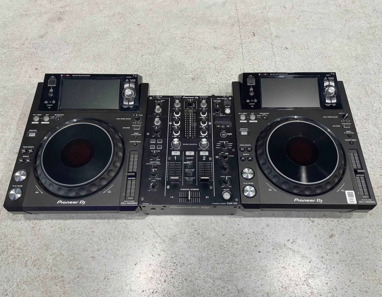 2x pioneer xdj 1000 mk2 + djm 450
