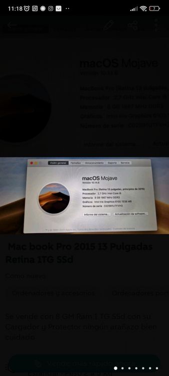 Mac book pro 13 plugadas Retina 2015 - Imagen4
