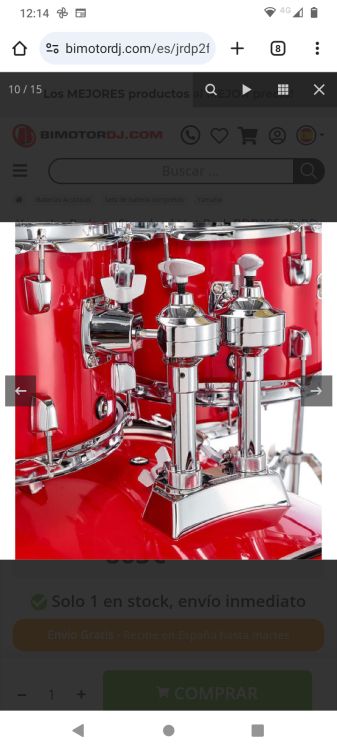 Batería acústica Yamaha rydeen hot red - Immagine2