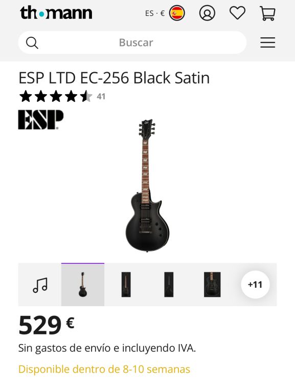 Esp Ltd 256 blk Black Satin - Immagine4