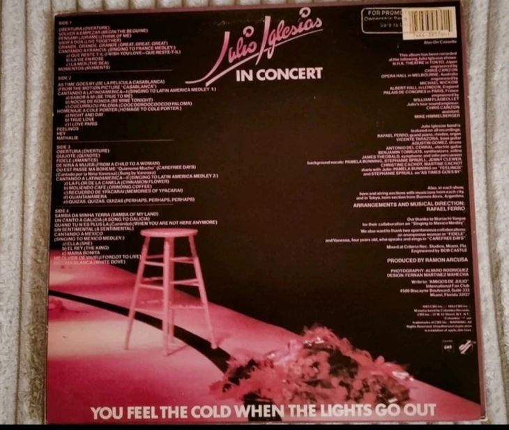 Julio Iglesias Doble vinilo 12" In concert - Immagine3