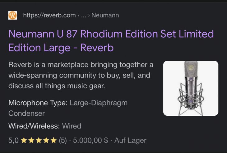 Neumann U87 Rhodium Edition - Bild2