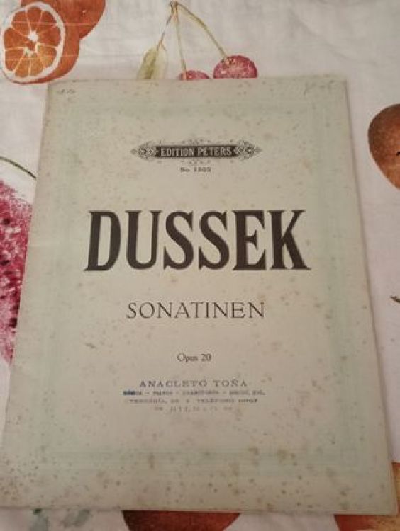 Libro de partituras DUSSEK, Sonatinen Opus 20. - Imagen por defecto