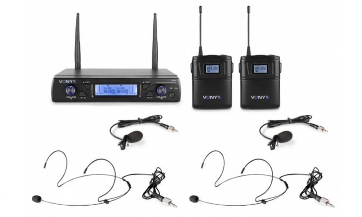 VONYX WM62B Micrófono Inalambrico Doble de Diadema - Imagen por defecto