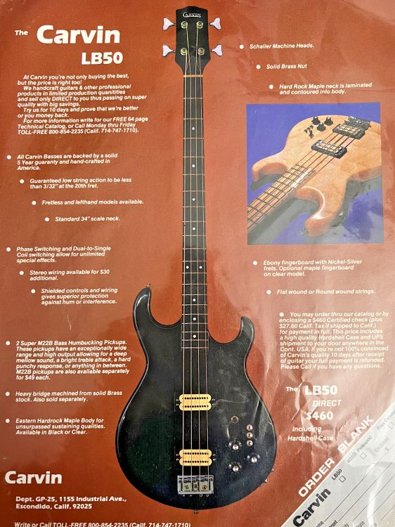 1979er Carvin LB50 inkl. Gurt und Bag oder Koffer - Image5