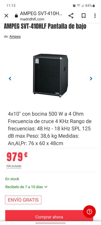 Pantalla de bajo Ampeg SVT-410HLF - Image5