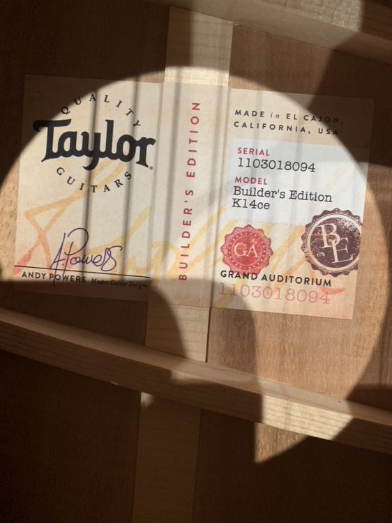 Taylor K14ce Builders Edition - Imagen2