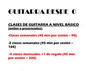 CLASES DE GUITARRA A NIVEL BÁSICO - Imagen