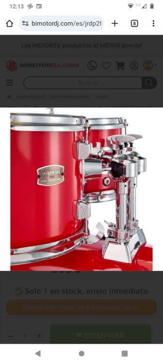 Batería acústica Yamaha rydeen hot red - Immagine3