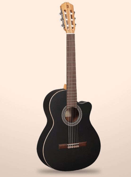 Guitarra Alhambra Black Satin CW EZ con funda - Imagen por defecto
