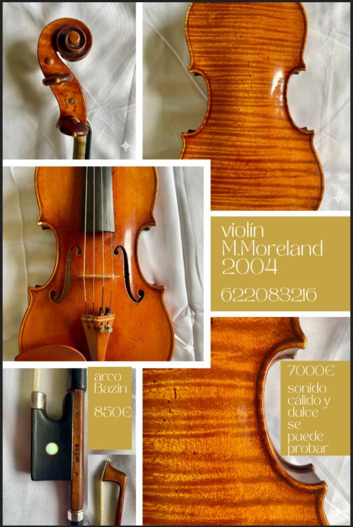 Violín 4/4 Mark Moreland 2004 + Arco Bazin - Imagen por defecto