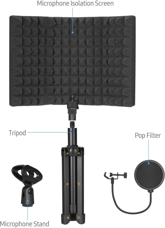 Pantalla de aislamiento de micrófono con esponja - Bild3